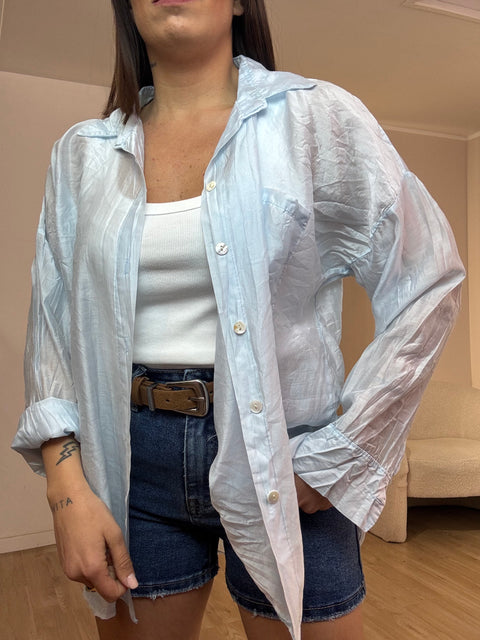 Camicia velata con taschino