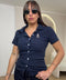 Maglia polo teddy con bottoncini