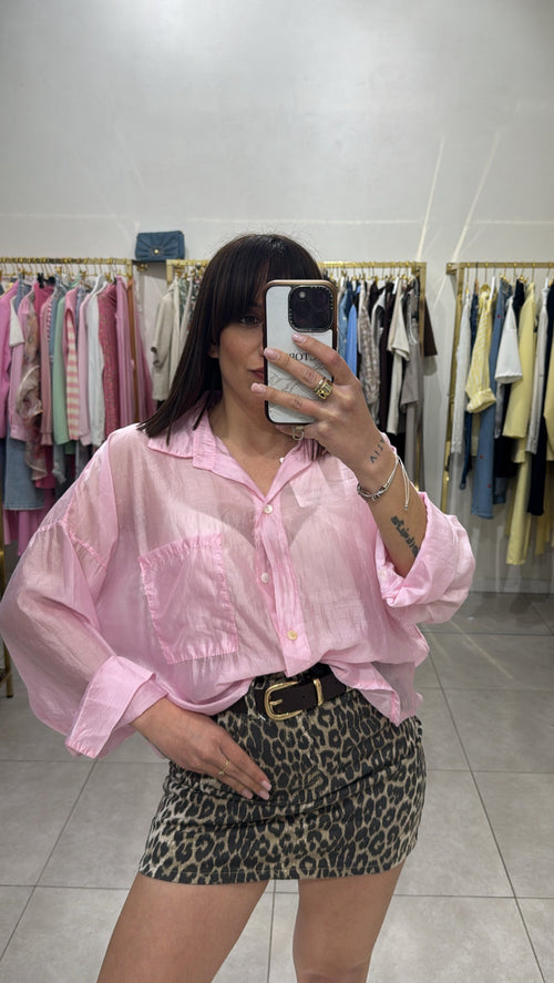 Camicia velata con taschino