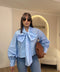 Camicia in cotone con fiocco