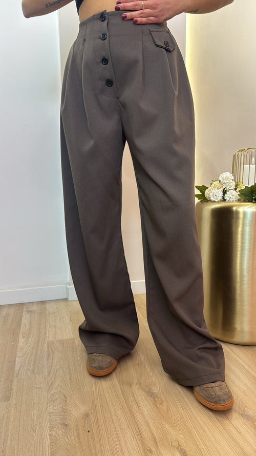 Pantalone palazzo con bottoni