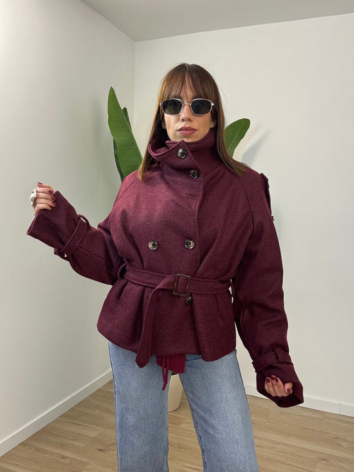 Cappotto con cinta