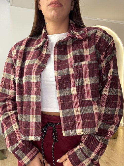 Camicia quadri flanella con spalline