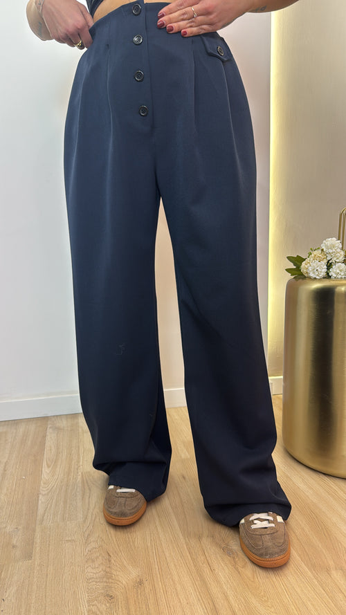 Pantalone palazzo con bottoni