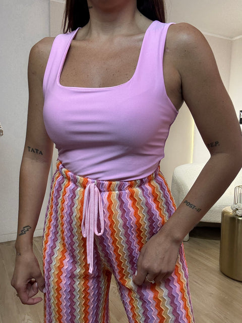 Body lycra scollo quadrato