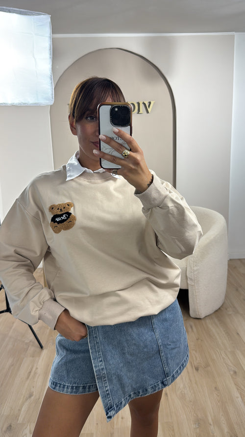 Felpa Teddy garzata