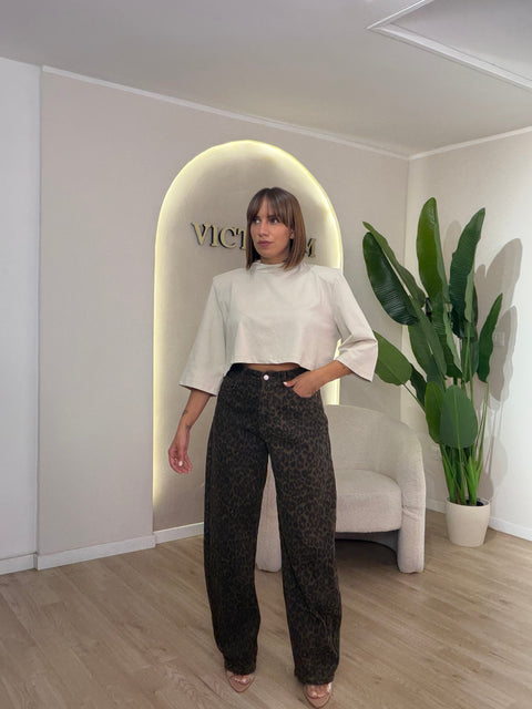 Jeans balloon animalier