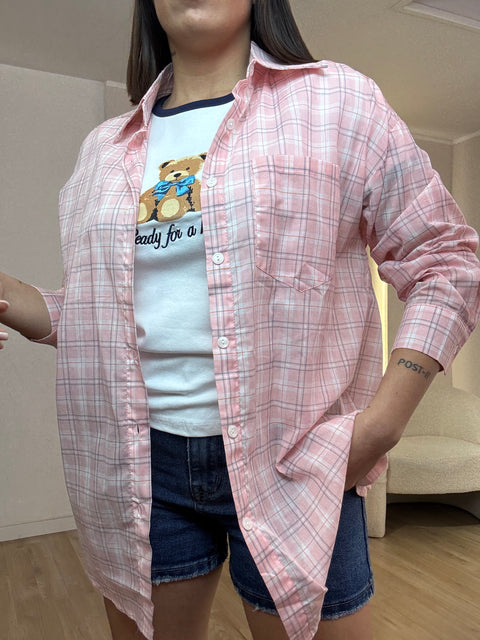 Camicia quadri cotone