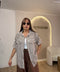 Camicia riga larga mezza manica