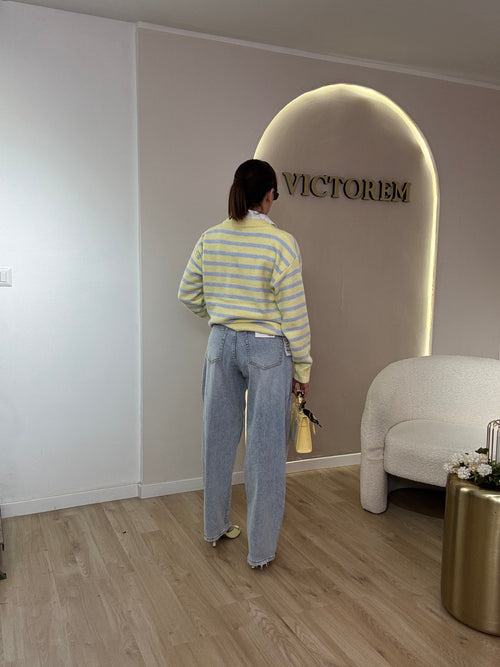 Jeans ballon lavaggio chiaro