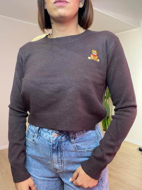 Maglia Teddy crop