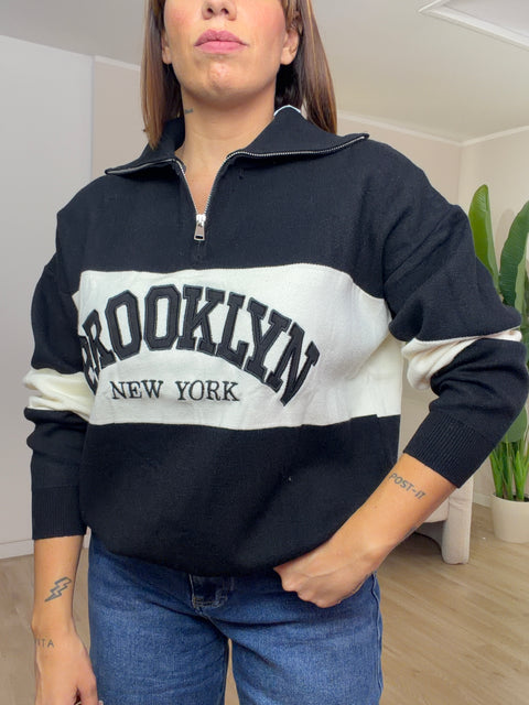 Maglia con zip Brooklyl