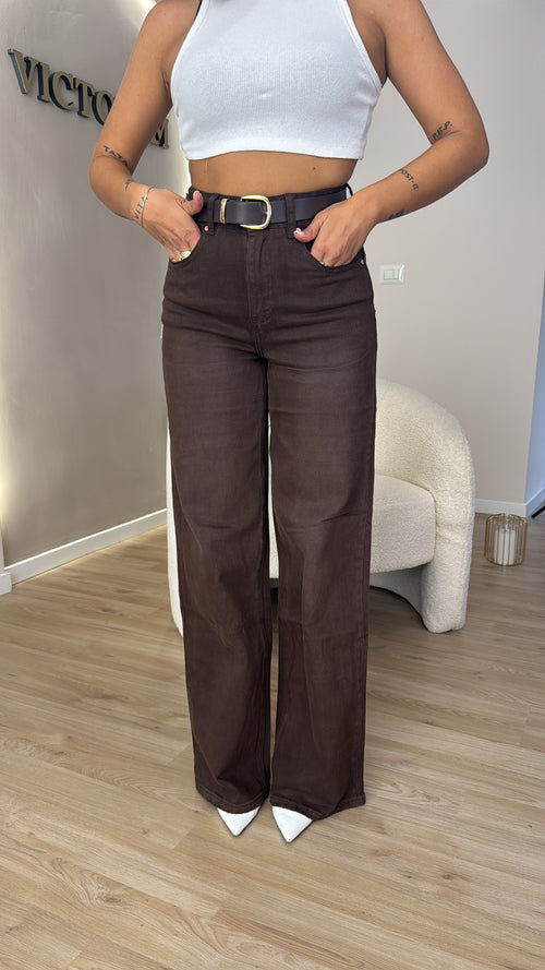 Jeans palazzo brown