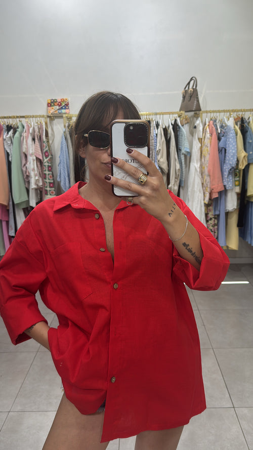 Camicia simil lino bottini