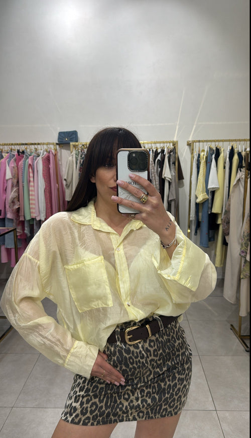 Camicia velata con taschino