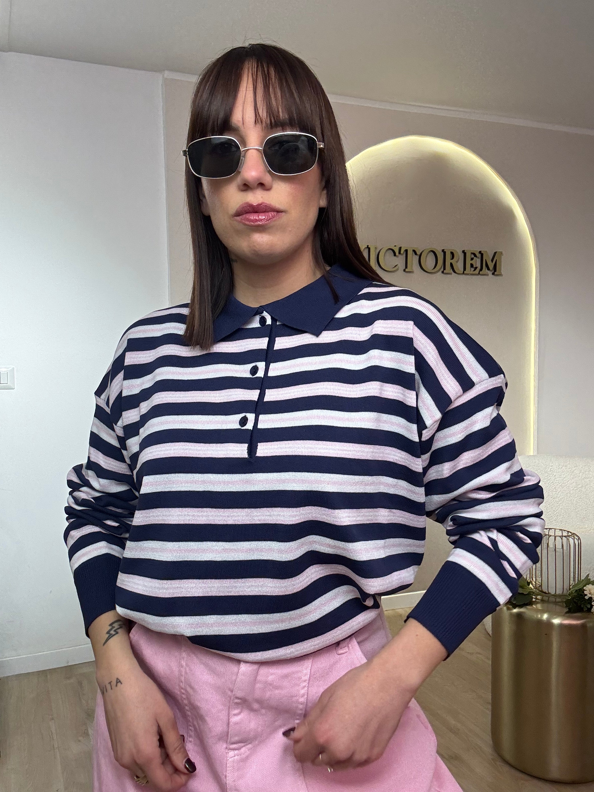 Polo rigata Vittoria