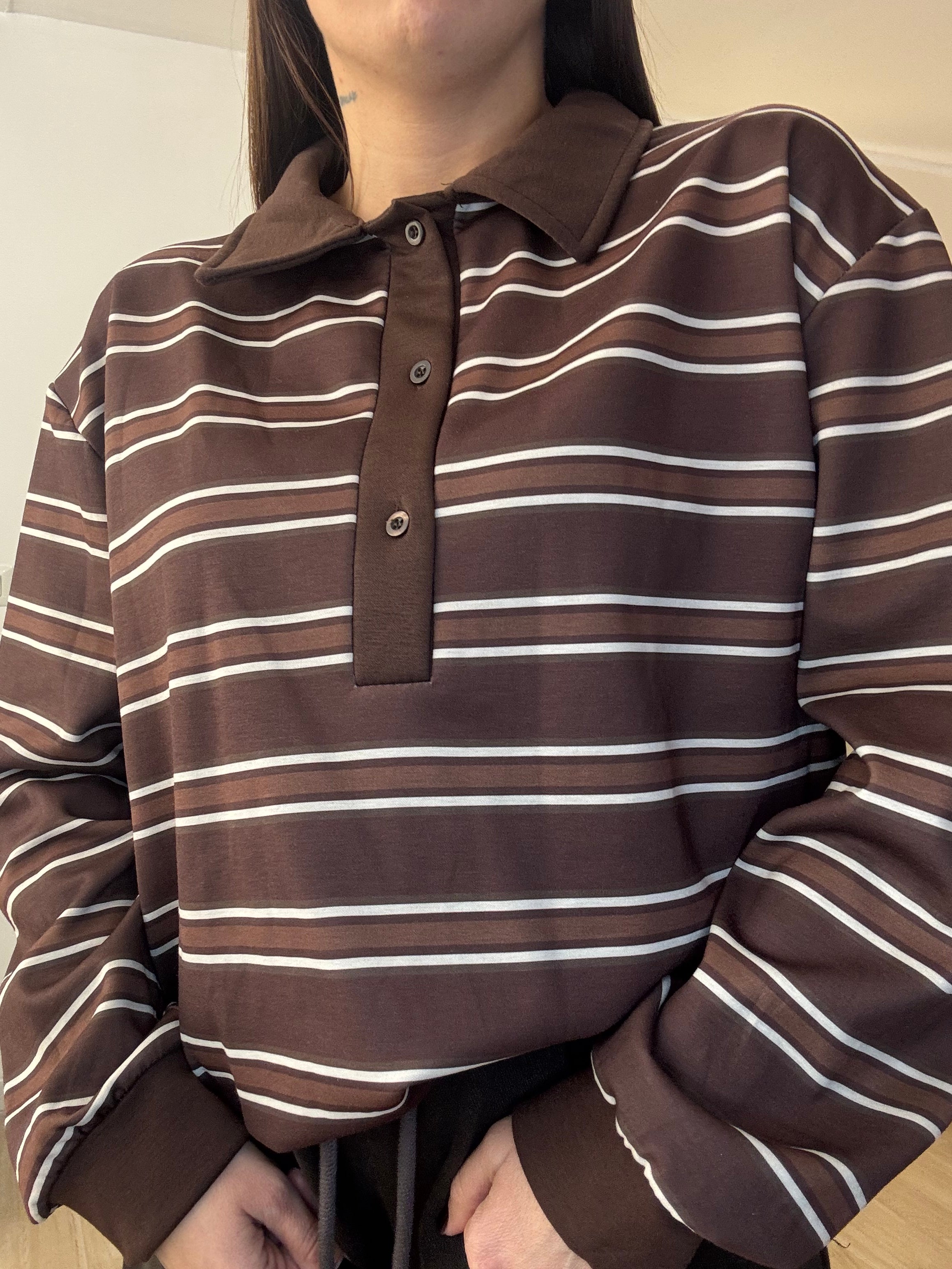 Polo tessuto  skuba righe