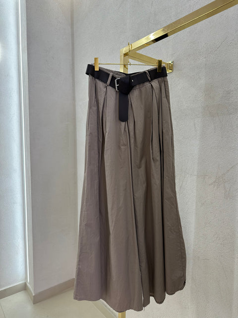 Pantalone ampio cotone con cinta