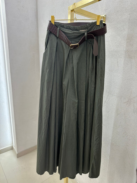 Pantalone ampio cotone con cinta