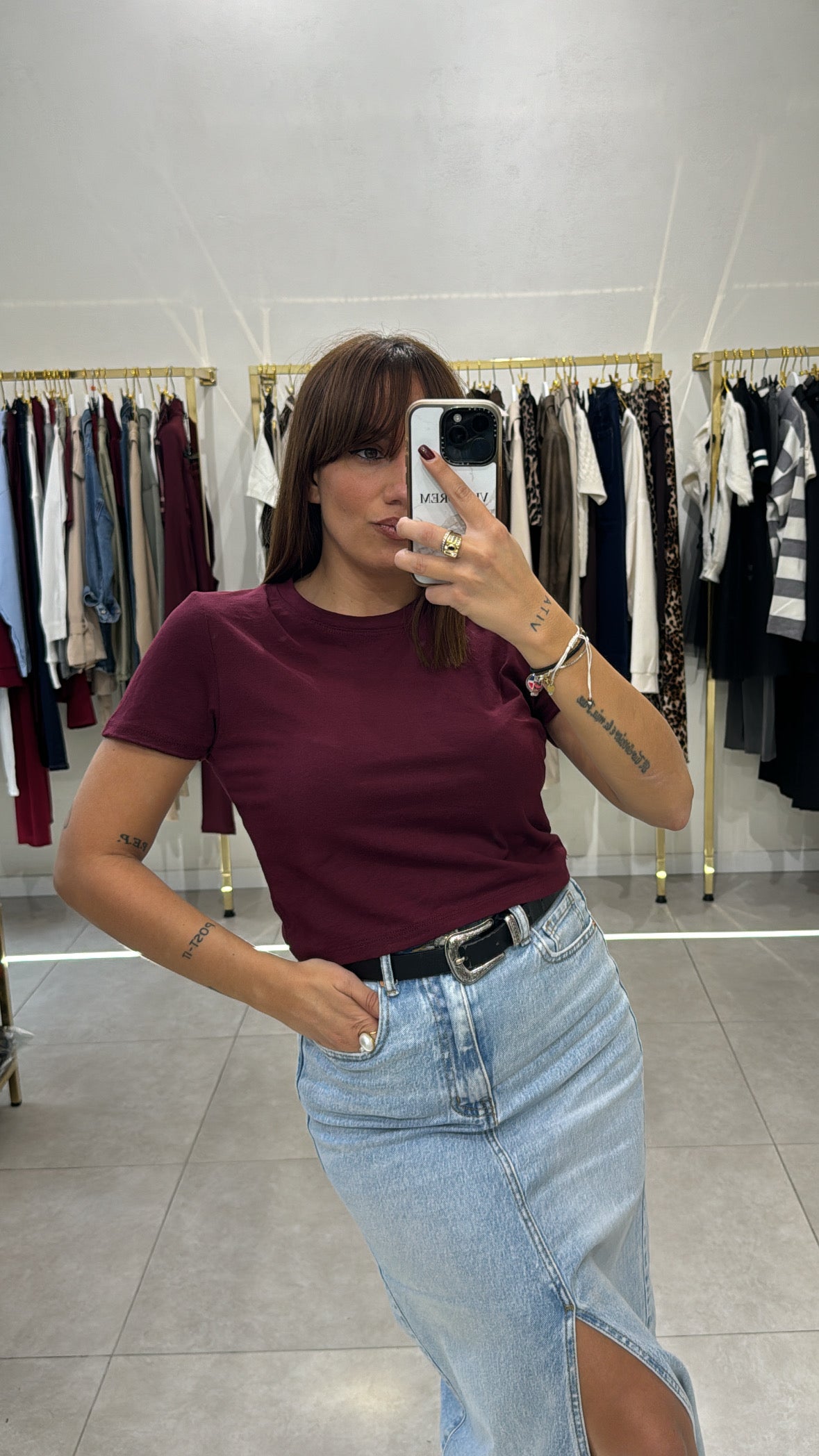 T-shirt crop basic